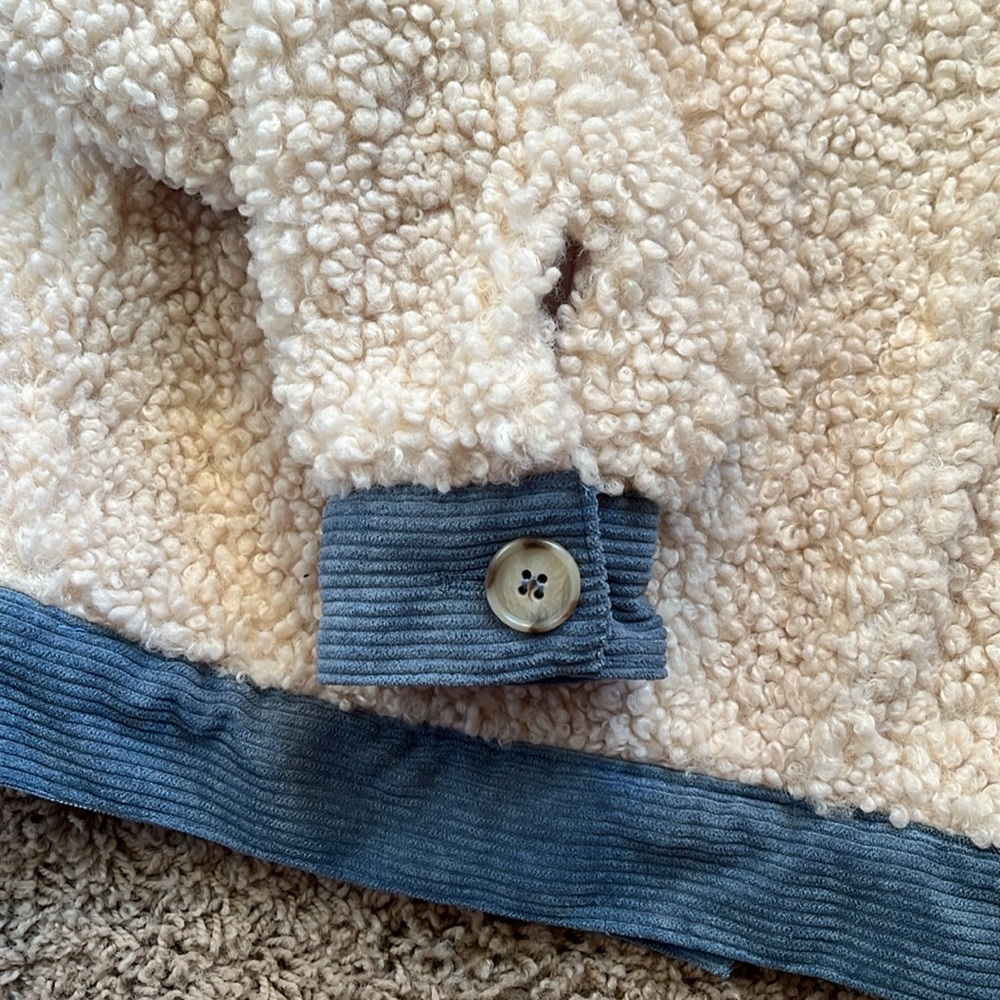 Sherpa/Corduroy Button-front Jacket - Picture 4 of 6